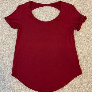 Red Cutout Top